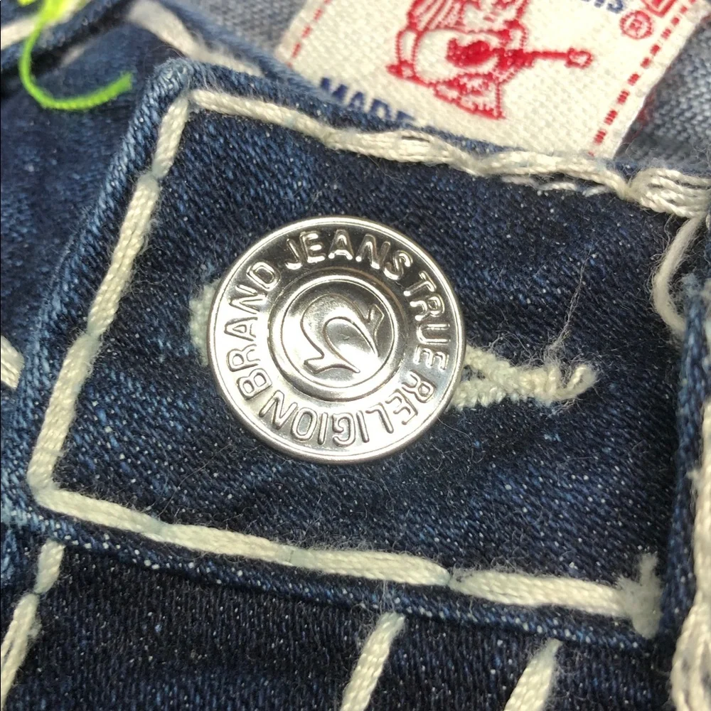 LIKE NEW TRUE RELIGION BILLY SUPER T SKINNY JEANS 24x33 🇺🇸 - Picture 6 of 14